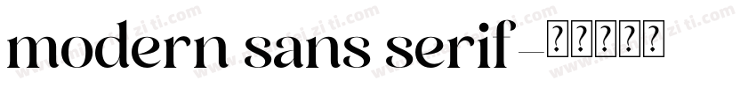 modern sans serif字体转换